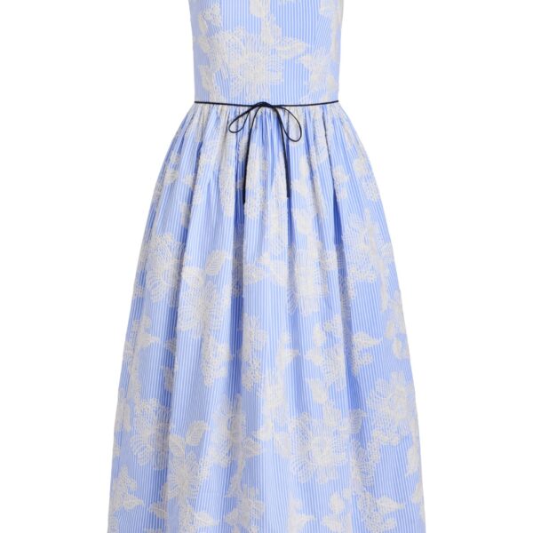 Markarian Apple Embroidered Stripe Dress - Dresses - New York Luxury Occasion Wear at Coveti