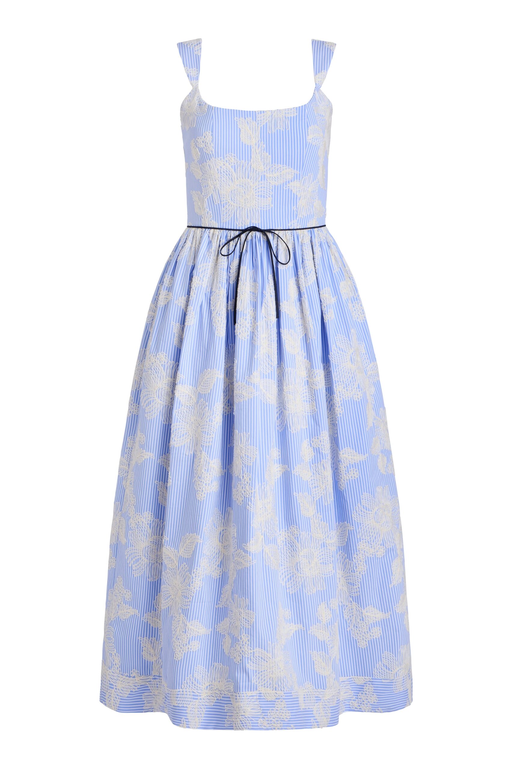 Markarian Apple Embroidered Stripe Dress - Dresses - New York Luxury Occasion Wear at Coveti Markarian Apple Embroidered Stripe Dress - Dresses - New York Luxury Occasion Wear at Coveti