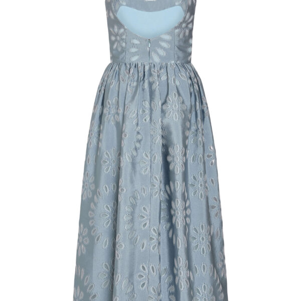 Markarian Apple Floral Organza Burnout Corset Midi Dress - Dresses - New York Luxury Occasion Wear at Coveti