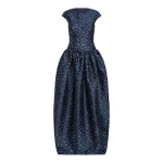 Markarian Ballade Navy Floral Brocade Gown - Dresses - New York Luxury Occasion Wear at Coveti