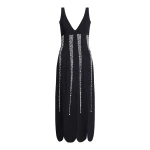 Markarian Brandy Pearl Stripe Embroidery Midi Dress - Dresses - New York Luxury Occasion Wear at Coveti