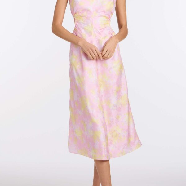 Markarian Carmen Floral Satin Dress - Dresses - New York Luxury Occasion Wear at Coveti