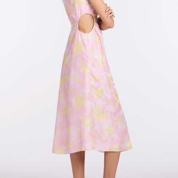 Markarian Carmen Floral Satin Dress - Dresses - New York Luxury Occasion Wear at Coveti