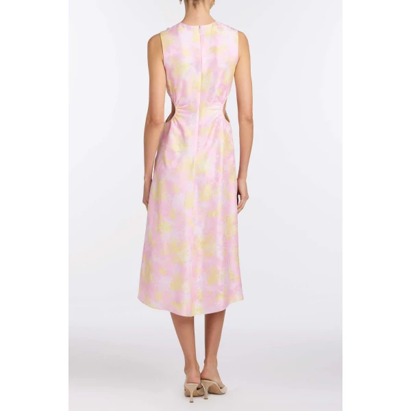 Markarian Carmen Floral Satin Dress, view 4
