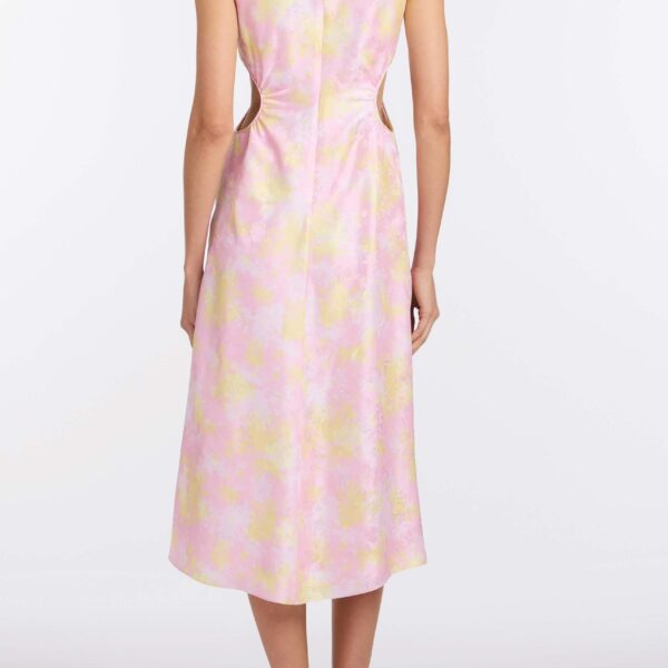 Markarian Carmen Floral Satin Dress - Dresses - New York Luxury Occasion Wear at Coveti