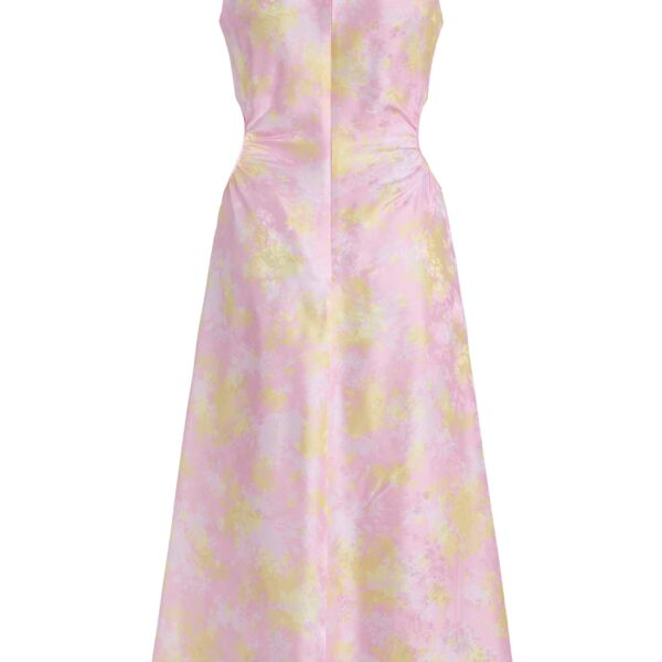 Markarian Carmen Floral Satin Dress - Dresses - New York Luxury Occasion Wear at Coveti