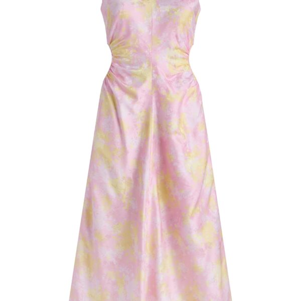 Markarian Carmen Floral Satin Dress - Dresses - New York Luxury Occasion Wear at Coveti