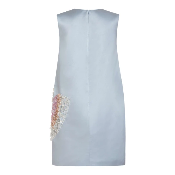 Markarian Daisy Bluebell Satin Mini Cocoon Dress, view 4