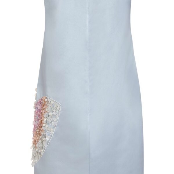 Markarian Daisy Bluebell Satin Mini Cocoon Dress - Dresses - New York Luxury Occasion Wear at Coveti