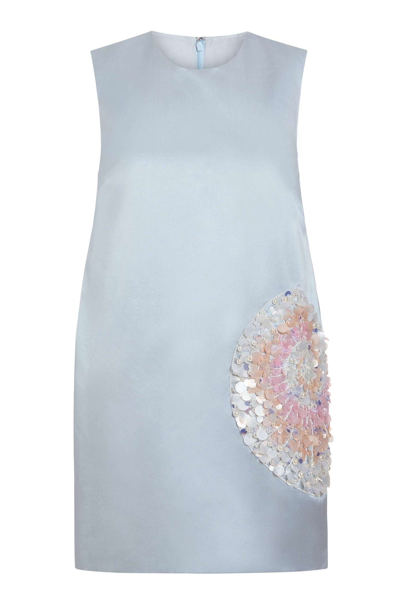 Markarian Daisy Bluebell Satin Mini Cocoon Dress - Dresses - New York Luxury Occasion Wear at Coveti Markarian Daisy Bluebell Satin Mini Cocoon Dress - Dresses - New York Luxury Occasion Wear at Coveti