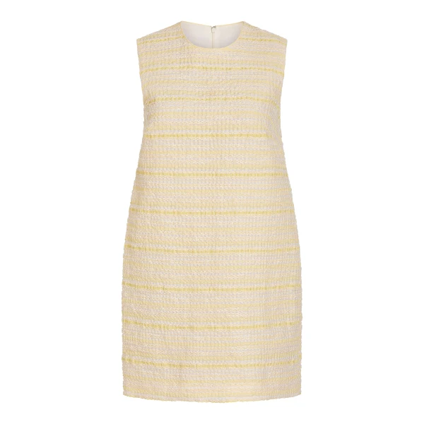Markarian Daisy Lemon Textured Stripe Mini Dress