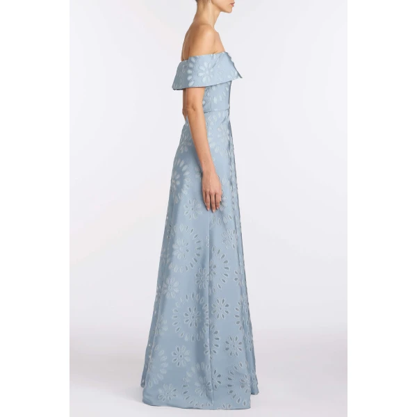 Markarian Ella Floral Burnout Gown, view 3