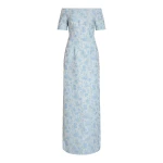 Markarian Gilda Cornflower And Mint Brocade Gown - Dresses - New York Luxury Occasion Wear at Coveti