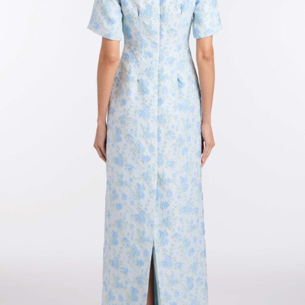 Markarian Gilda Cornflower And Mint Brocade Gown - Dresses - New York Luxury Occasion Wear at Coveti