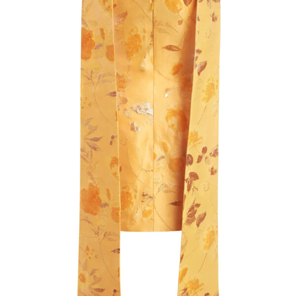 Markarian Gita Gold Floral Brocade Mini Dress - Dresses - New York Luxury Occasion Wear at Coveti