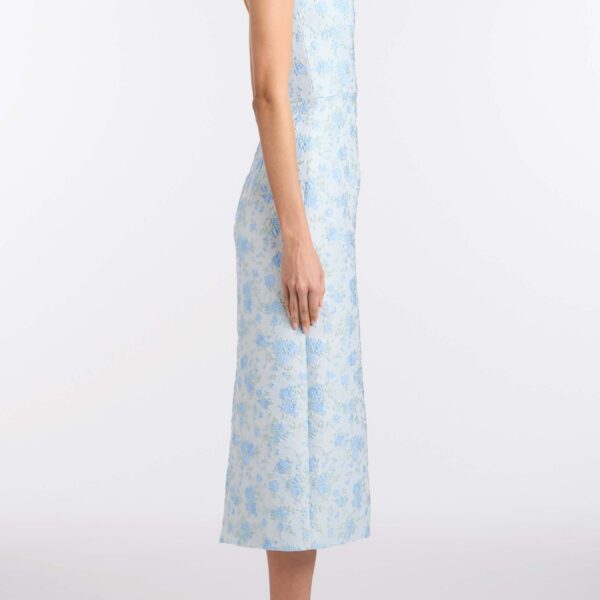 Markarian Giulia Cornflower And Mint Brocade Dress - Dresses - New York Luxury Occasion Wear at Coveti