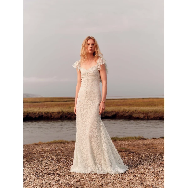 Markarian Katharina Seafoam Lace Gown, view 3