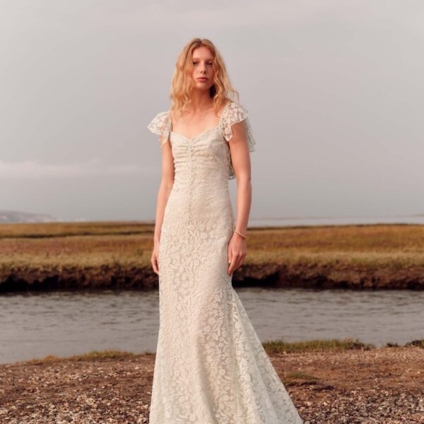 Markarian Katharina Seafoam Lace Gown - Dresses - New York Luxury Occasion Wear at Coveti