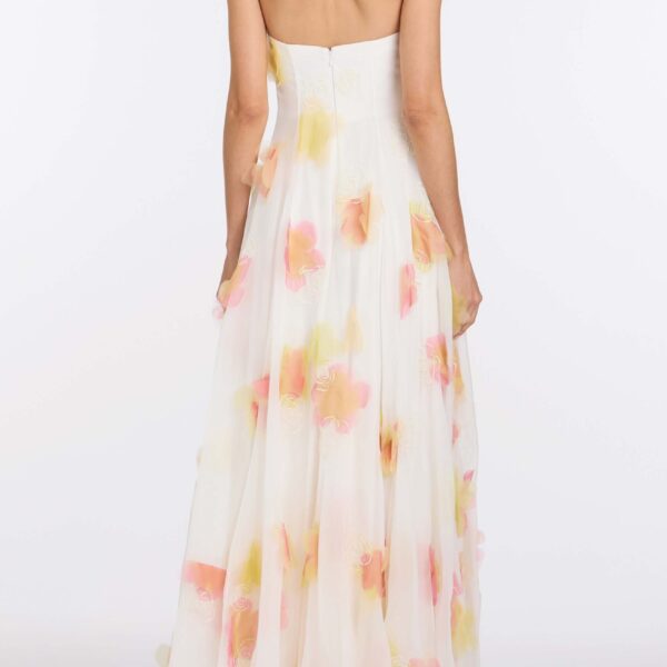 Markarian Laila Floral Beaded Organza Strapless Gown - Dresses - New York Luxury Occasion Wear at Coveti