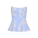Markarian Lola Floral Embroidered Strapless Top - Tops - New York Luxury Occasion Wear at Coveti