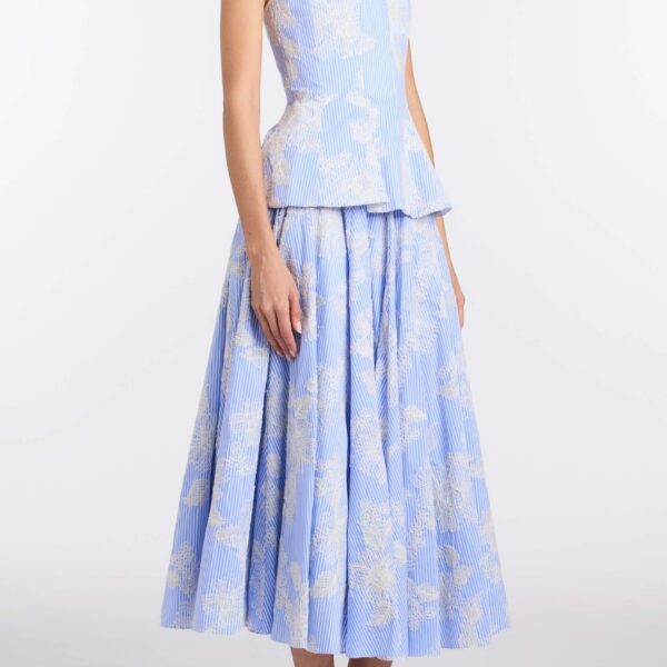 Markarian Lola Floral Embroidered Strapless Top - Tops - New York Luxury Occasion Wear at Coveti