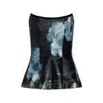 Markarian Lola Metallic Watercolor Floral Brocade Top - Tops - New York Luxury Occasion Wear at Coveti