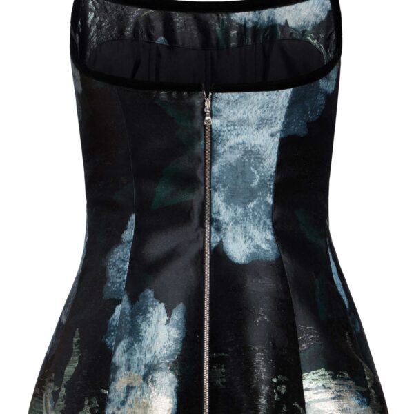 Markarian Lola Metallic Watercolor Floral Brocade Top - Tops - New York Luxury Occasion Wear at Coveti