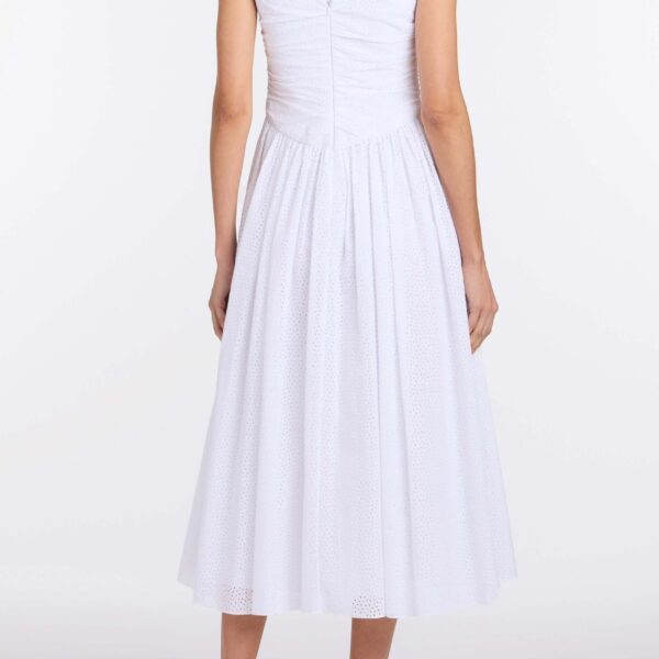 Markarian Maeve Cotton Eyelet Square Neck Midi Dress - Dresses - New York Luxury Occasion Wear at Coveti