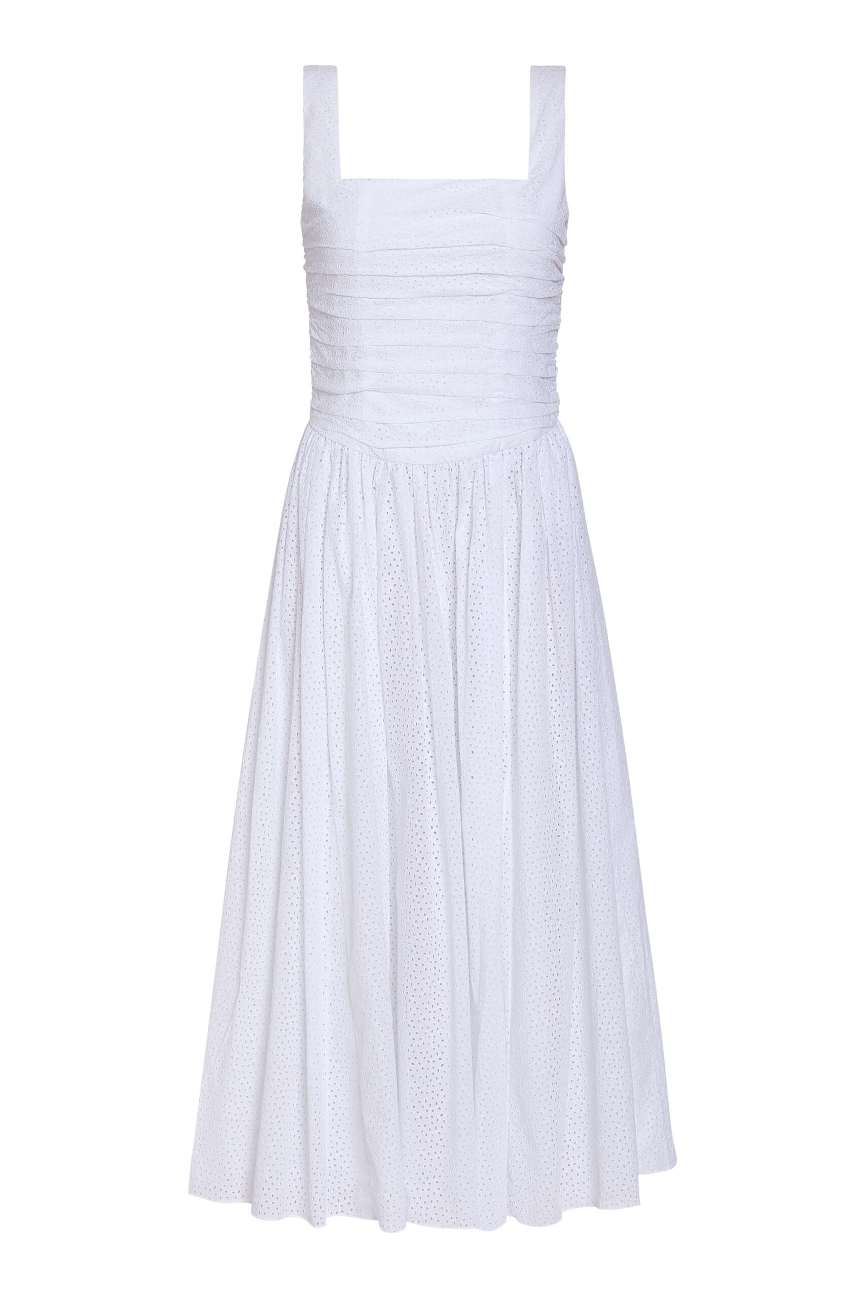 Markarian Maeve Cotton Eyelet Square Neck Midi Dress - Dresses - New York Luxury Occasion Wear at Coveti Markarian Maeve Cotton Eyelet Square Neck Midi Dress - Dresses - New York Luxury Occasion Wear at Coveti