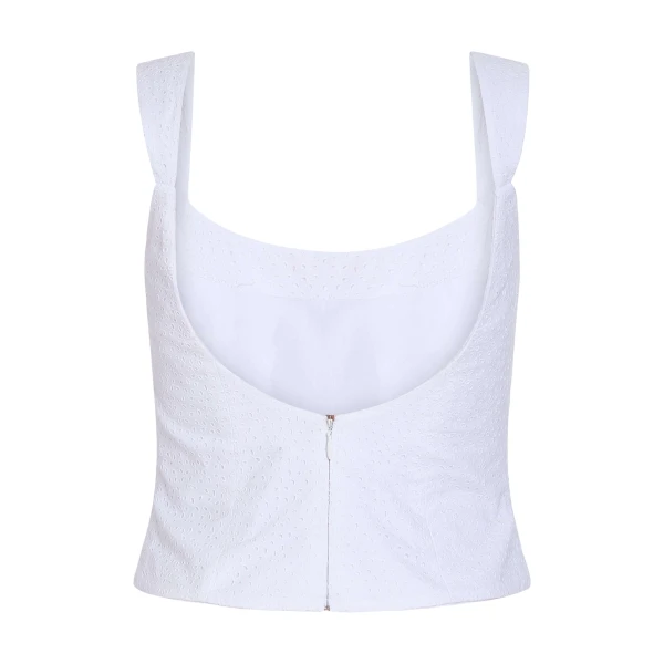 Markarian Maisie Cotton Eyelet Corset Top, view 5
