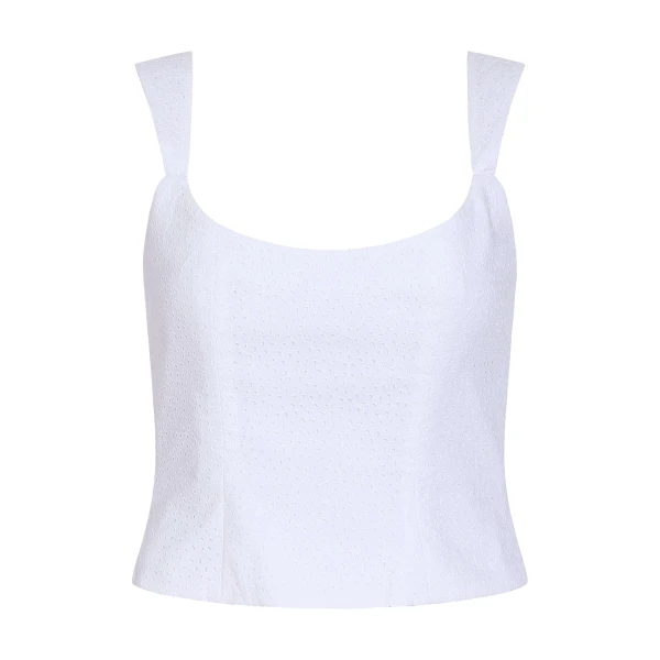 Markarian Maisie Cotton Eyelet Corset Top