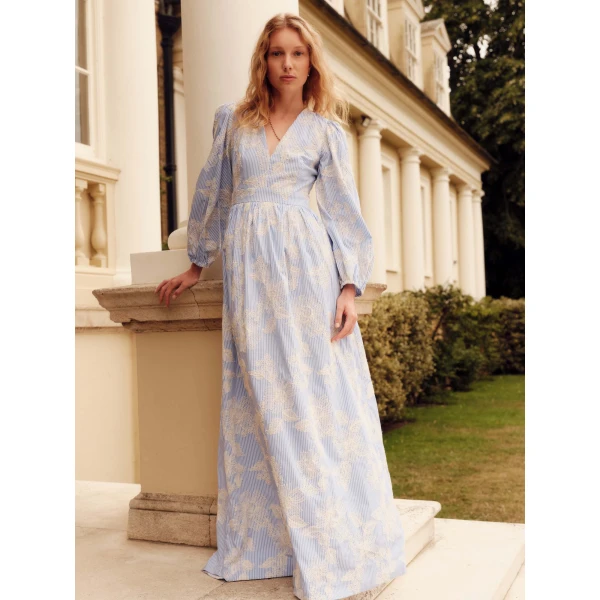 Markarian Millie Floral Embroidered Gown, view 3