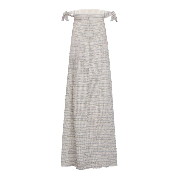 Markarian Narcissus Cornflower Textured Stripe Gown, view 2