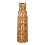 Markarian Odessa Golden Metallic Floral Column Gown - Dresses - New York Luxury Occasion Wear at Coveti