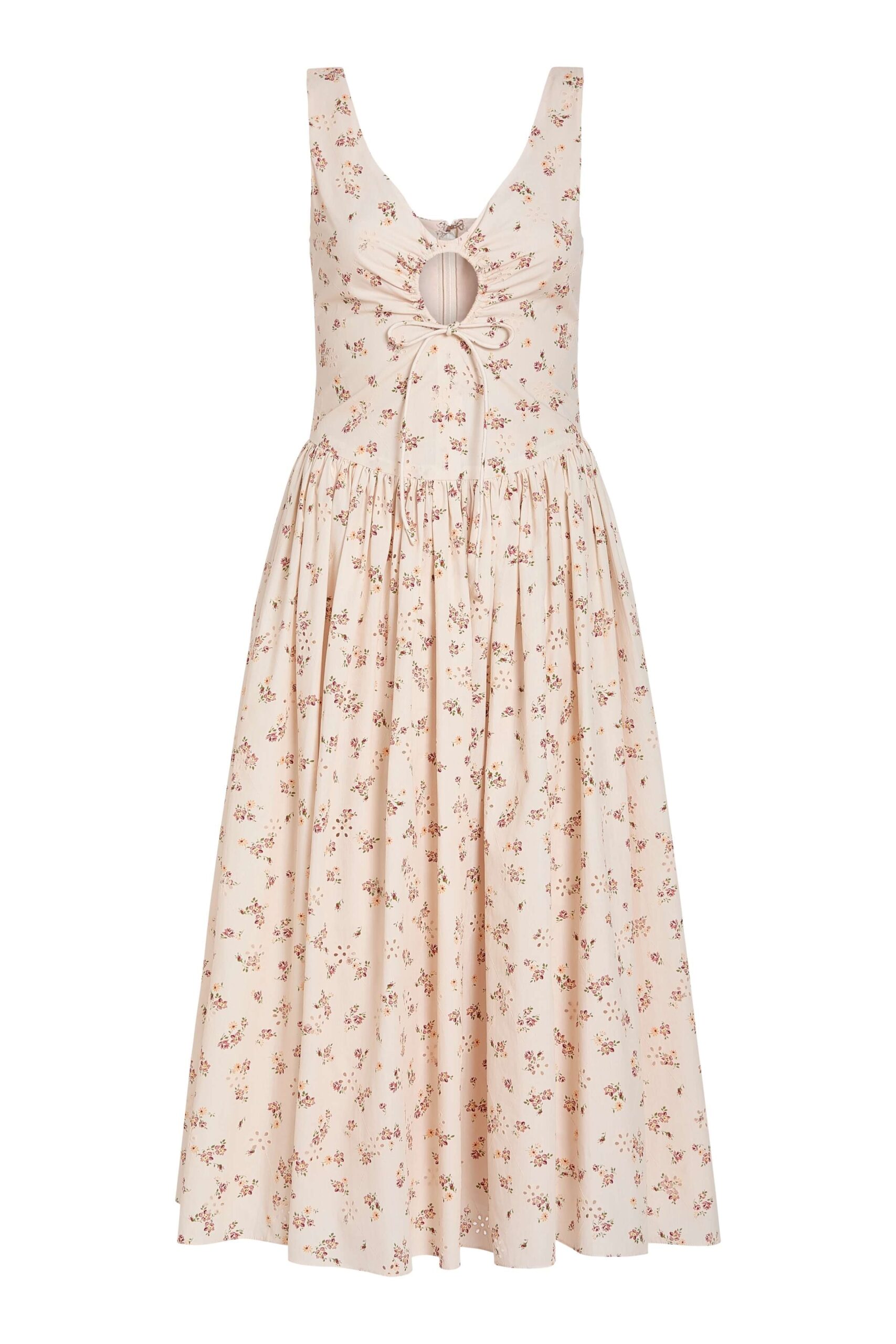 Markarian Penelope Blush Bouquet Cotton Eyelet Keyhole Midi Dress - Dresses - New York Luxury Occasion Wear at Coveti Markarian Penelope Blush Bouquet Cotton Eyelet Keyhole Midi Dress - Dresses - New York Luxury Occasion Wear at Coveti