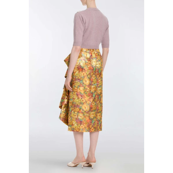 Markarian Posy Lavender Pearl Patch Cashmere Sweater, view 4