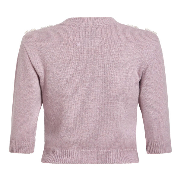 Markarian Posy Lavender Pearl Patch Cashmere Sweater - Knitwear - New York Luxury Occasion Wear at Coveti