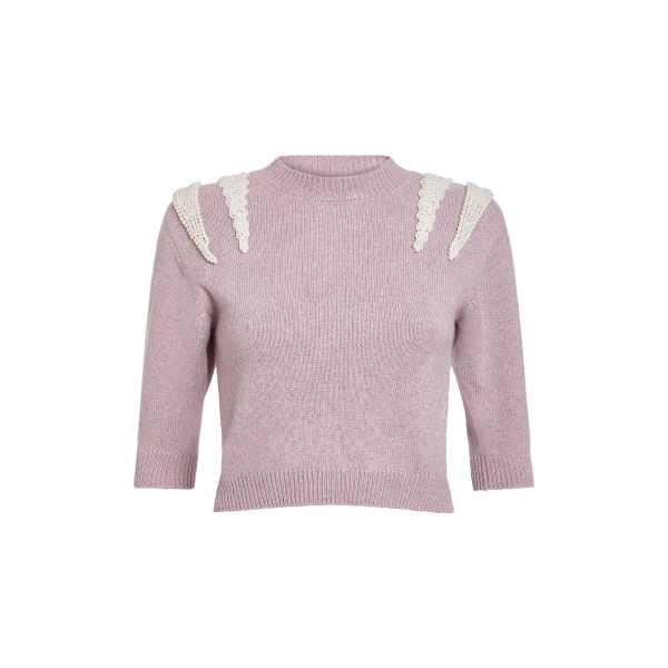 Markarian Posy Lavender Pearl Patch Cashmere Sweater