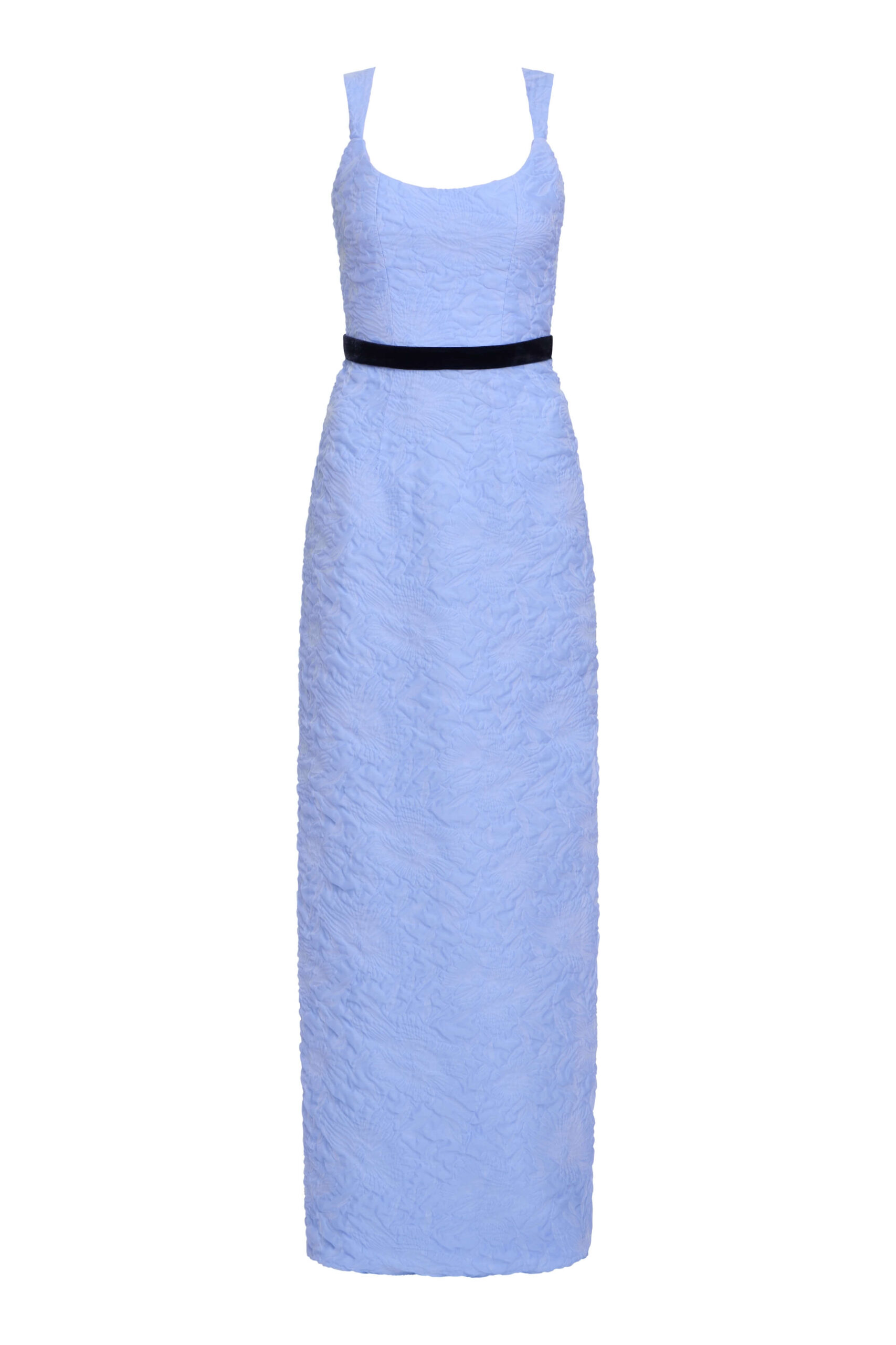 Markarian Robin Powder Blue Floral Cloque Gown - Dresses - New York Luxury Occasion Wear at Coveti Markarian Robin Powder Blue Floral Cloque Gown - Dresses - New York Luxury Occasion Wear at Coveti
