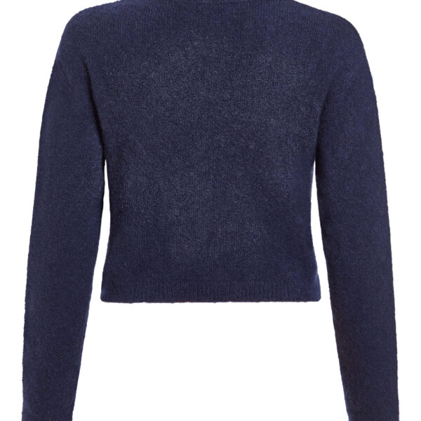 Markarian Romy Navy Floral Patch Cashmere Sweater - Knitwear - New York Luxury Occasion Wear at Coveti