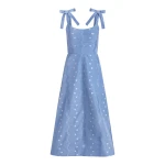 Markarian Rosalina Wedgwood Floral Taffeta Dress - Dresses - New York Luxury Occasion Wear at Coveti