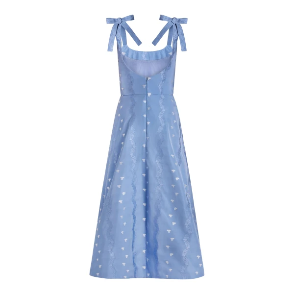 Markarian Rosalina Wedgwood Floral Taffeta Dress, view 5