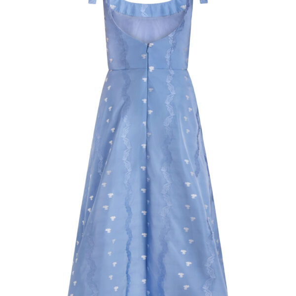 Markarian Rosalina Wedgwood Floral Taffeta Dress - Dresses - New York Luxury Occasion Wear at Coveti
