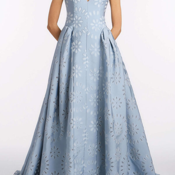Markarian Rosebay Floral Organza Burnout Gown - Dresses - New York Luxury Occasion Wear at Coveti