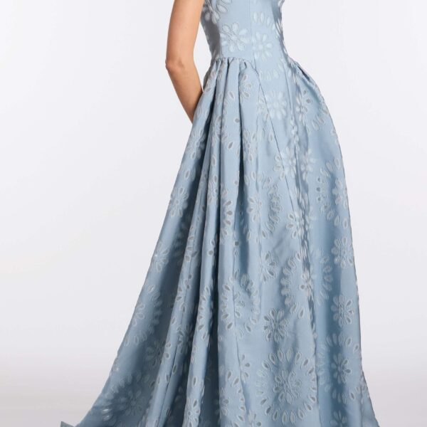 Markarian Rosebay Floral Organza Burnout Gown - Dresses - New York Luxury Occasion Wear at Coveti
