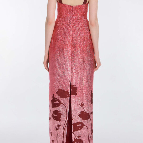 Markarian Solange Metallic Pink Floral Ombre Gown - Dresses - New York Luxury Occasion Wear at Coveti