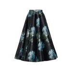 Markarian Soleil Metallic Watercolor Floral Brocade Midi Skirt - Skirts - New York Luxury Occasion Wear at Coveti