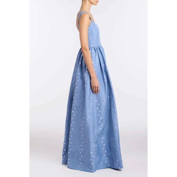 Markarian Tatiana Wedgwood Floral Taffeta Gown, view 3