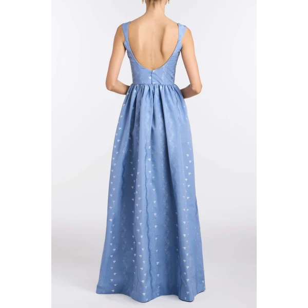 Markarian Tatiana Wedgwood Floral Taffeta Gown, view 4