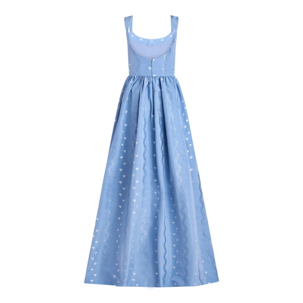 Markarian Tatiana Wedgwood Floral Taffeta Gown, view 5